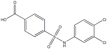 4-[(3,4-dichlorophenyl)sulfamoyl]benzoic acid Struktur