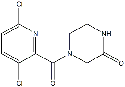 4-[(3,6-dichloropyridin-2-yl)carbonyl]piperazin-2-one Struktur