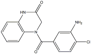 4-[(3-amino-4-chlorophenyl)carbonyl]-1,2,3,4-tetrahydroquinoxalin-2-one Struktur