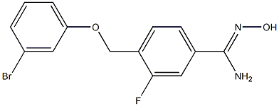 4-[(3-bromophenoxy)methyl]-3-fluoro-N'-hydroxybenzenecarboximidamide Struktur