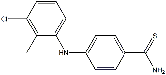 4-[(3-chloro-2-methylphenyl)amino]benzene-1-carbothioamide Struktur