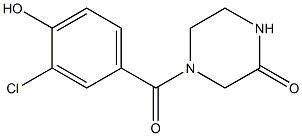 4-[(3-chloro-4-hydroxyphenyl)carbonyl]piperazin-2-one Struktur