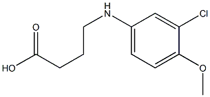 4-[(3-chloro-4-methoxyphenyl)amino]butanoic acid Struktur