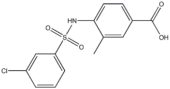 4-[(3-chlorobenzene)sulfonamido]-3-methylbenzoic acid Struktur