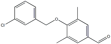 4-[(3-chlorophenyl)methoxy]-3,5-dimethylbenzaldehyde Struktur