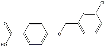 4-[(3-chlorophenyl)methoxy]benzoic acid Struktur