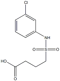 4-[(3-chlorophenyl)sulfamoyl]butanoic acid Struktur