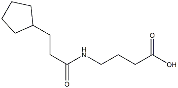 4-[(3-cyclopentylpropanoyl)amino]butanoic acid Struktur