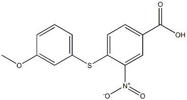 4-[(3-methoxyphenyl)sulfanyl]-3-nitrobenzoic acid Struktur