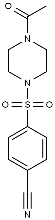 4-[(4-acetylpiperazin-1-yl)sulfonyl]benzonitrile Struktur