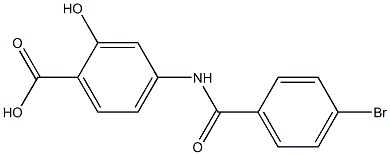 4-[(4-bromobenzoyl)amino]-2-hydroxybenzoic acid Struktur