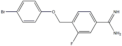 4-[(4-bromophenoxy)methyl]-3-fluorobenzenecarboximidamide Struktur