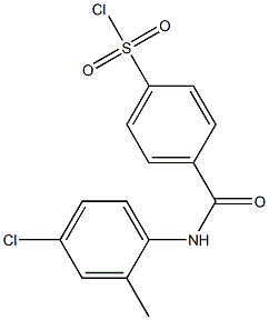 4-[(4-chloro-2-methylphenyl)carbamoyl]benzene-1-sulfonyl chloride Struktur