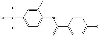 4-[(4-chlorobenzene)amido]-3-methylbenzene-1-sulfonyl chloride Struktur