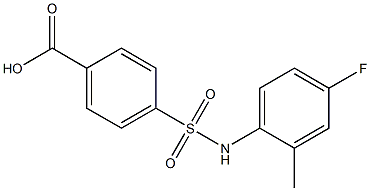 4-[(4-fluoro-2-methylphenyl)sulfamoyl]benzoic acid Struktur