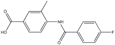 4-[(4-fluorobenzoyl)amino]-3-methylbenzoic acid Struktur