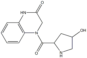 4-[(4-hydroxypyrrolidin-2-yl)carbonyl]-1,2,3,4-tetrahydroquinoxalin-2-one Struktur