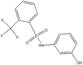 N-(3-hydroxyphenyl)-2-(trifluoromethyl)benzene-1-sulfonamide Struktur