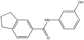 N-(3-hydroxyphenyl)-2,3-dihydro-1H-indene-5-carboxamide Struktur