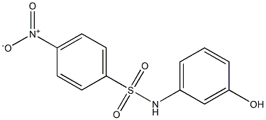 N-(3-hydroxyphenyl)-4-nitrobenzene-1-sulfonamide Struktur