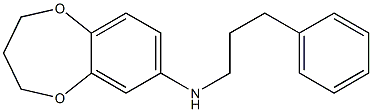 N-(3-phenylpropyl)-3,4-dihydro-2H-1,5-benzodioxepin-7-amine Struktur