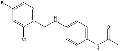 N-(4-{[(2-chloro-4-fluorophenyl)methyl]amino}phenyl)acetamide Struktur