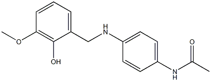 N-(4-{[(2-hydroxy-3-methoxyphenyl)methyl]amino}phenyl)acetamide Struktur