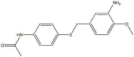 N-(4-{[(3-amino-4-methoxyphenyl)methyl]sulfanyl}phenyl)acetamide Struktur