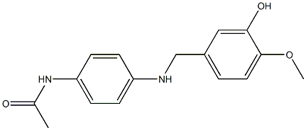 N-(4-{[(3-hydroxy-4-methoxyphenyl)methyl]amino}phenyl)acetamide Struktur