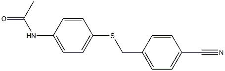 N-(4-{[(4-cyanophenyl)methyl]sulfanyl}phenyl)acetamide Struktur