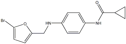 N-(4-{[(5-bromofuran-2-yl)methyl]amino}phenyl)cyclopropanecarboxamide Struktur