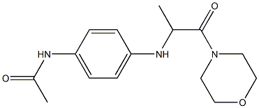 N-(4-{[1-(morpholin-4-yl)-1-oxopropan-2-yl]amino}phenyl)acetamide Struktur