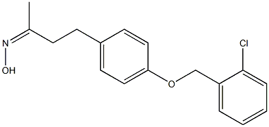 N-(4-{4-[(2-chlorophenyl)methoxy]phenyl}butan-2-ylidene)hydroxylamine Struktur