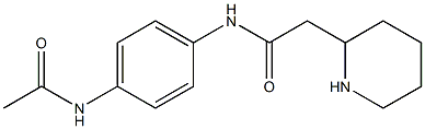 N-(4-acetamidophenyl)-2-(piperidin-2-yl)acetamide Struktur