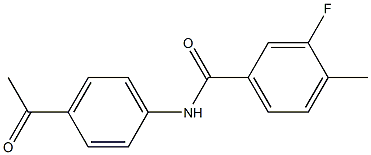 N-(4-acetylphenyl)-3-fluoro-4-methylbenzamide Struktur