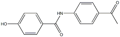 N-(4-acetylphenyl)-4-hydroxybenzamide Struktur