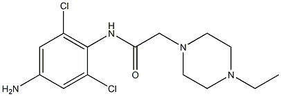 N-(4-amino-2,6-dichlorophenyl)-2-(4-ethylpiperazin-1-yl)acetamide Struktur