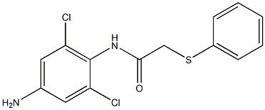 N-(4-amino-2,6-dichlorophenyl)-2-(phenylsulfanyl)acetamide Struktur