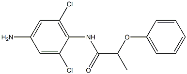 N-(4-amino-2,6-dichlorophenyl)-2-phenoxypropanamide Struktur