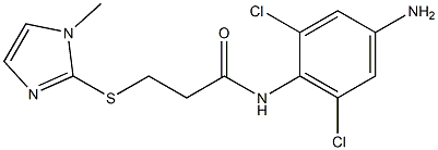 N-(4-amino-2,6-dichlorophenyl)-3-[(1-methyl-1H-imidazol-2-yl)sulfanyl]propanamide Struktur