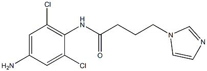 N-(4-amino-2,6-dichlorophenyl)-4-(1H-imidazol-1-yl)butanamide Struktur