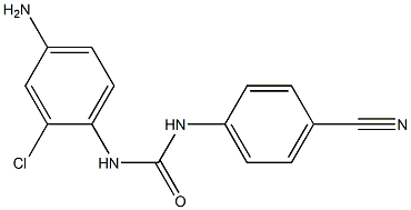 N-(4-amino-2-chlorophenyl)-N'-(4-cyanophenyl)urea Struktur