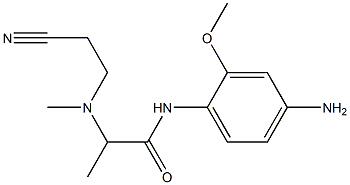 N-(4-amino-2-methoxyphenyl)-2-[(2-cyanoethyl)(methyl)amino]propanamide Struktur