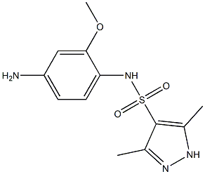 N-(4-amino-2-methoxyphenyl)-3,5-dimethyl-1H-pyrazole-4-sulfonamide Struktur