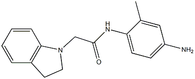 N-(4-amino-2-methylphenyl)-2-(2,3-dihydro-1H-indol-1-yl)acetamide Struktur