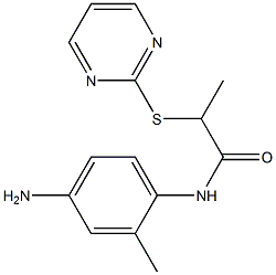 N-(4-amino-2-methylphenyl)-2-(pyrimidin-2-ylsulfanyl)propanamide Struktur