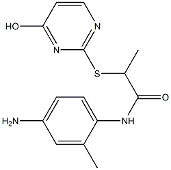 N-(4-amino-2-methylphenyl)-2-[(4-hydroxypyrimidin-2-yl)sulfanyl]propanamide Struktur