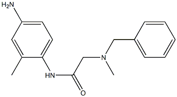 N-(4-amino-2-methylphenyl)-2-[benzyl(methyl)amino]acetamide Struktur