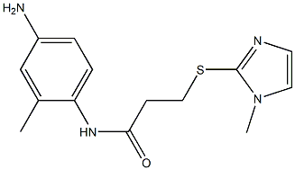 N-(4-amino-2-methylphenyl)-3-[(1-methyl-1H-imidazol-2-yl)sulfanyl]propanamide Struktur