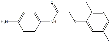 N-(4-aminophenyl)-2-[(2,5-dimethylphenyl)sulfanyl]acetamide Struktur